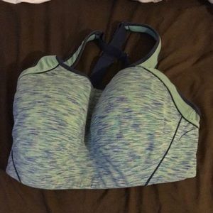 Victoria’s Secret sport bra in blue and green